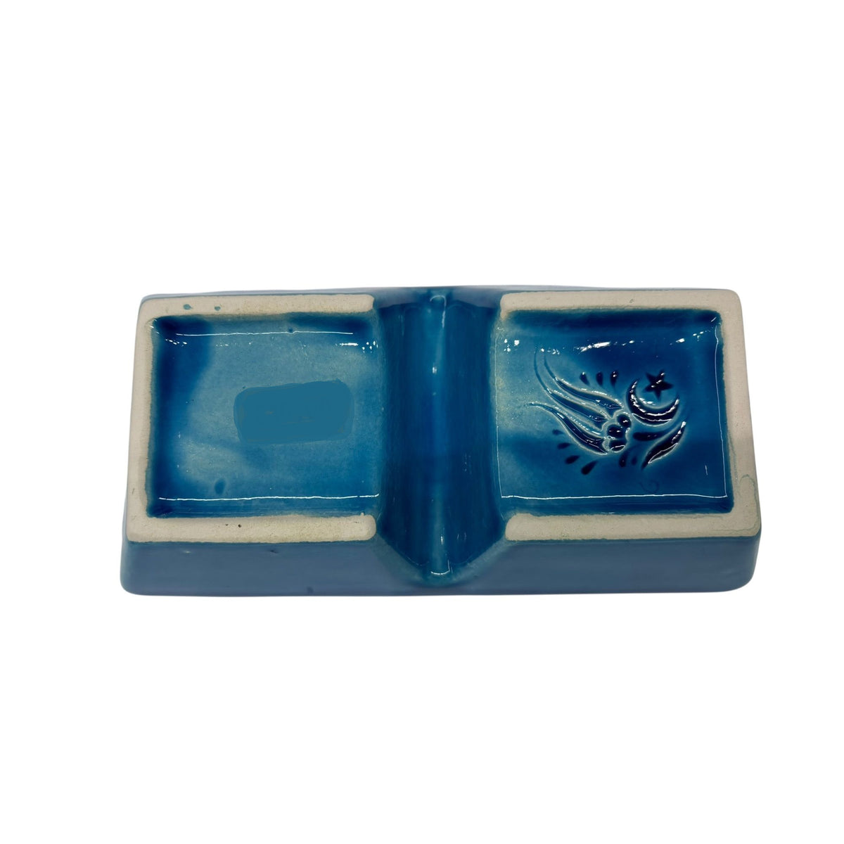 Hand Painted Turkish Porcelain Serving Snack or Dip Bowl