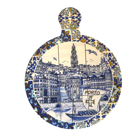 Portuguese Ceramic Wall Plate: 3D Decorative Art, Cork Backed - Traveler Gift Souvenir from Portugal