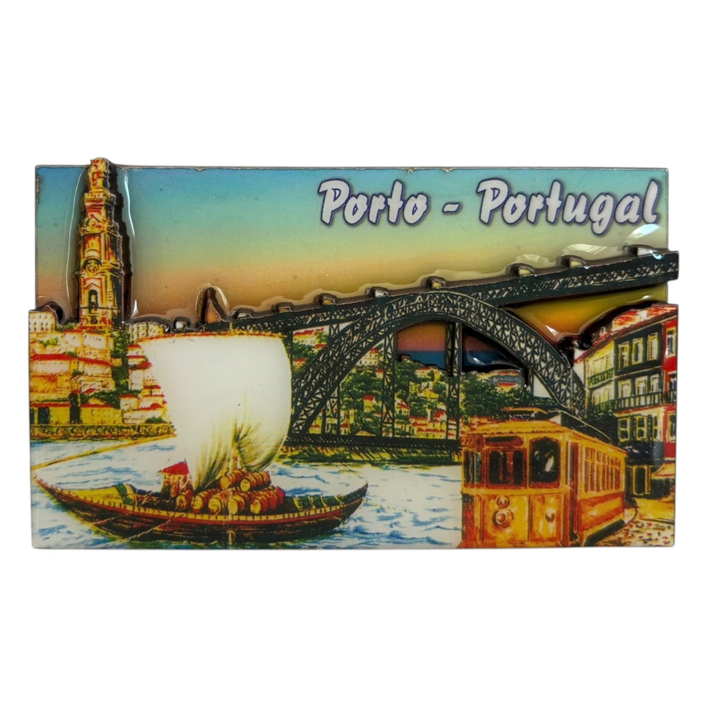 Portugal Acrylic 3D Fridge Magnet with Portugese Azul Symbols - Kitchen House Decoration - Beautiful Souvenir from Portugal
