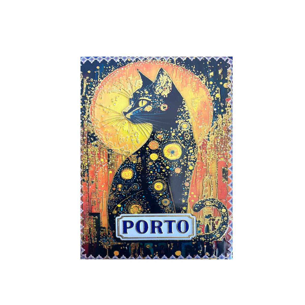 Portugese Embosed Ceramic Tile Stand for Table or Wall Hanging Decoration