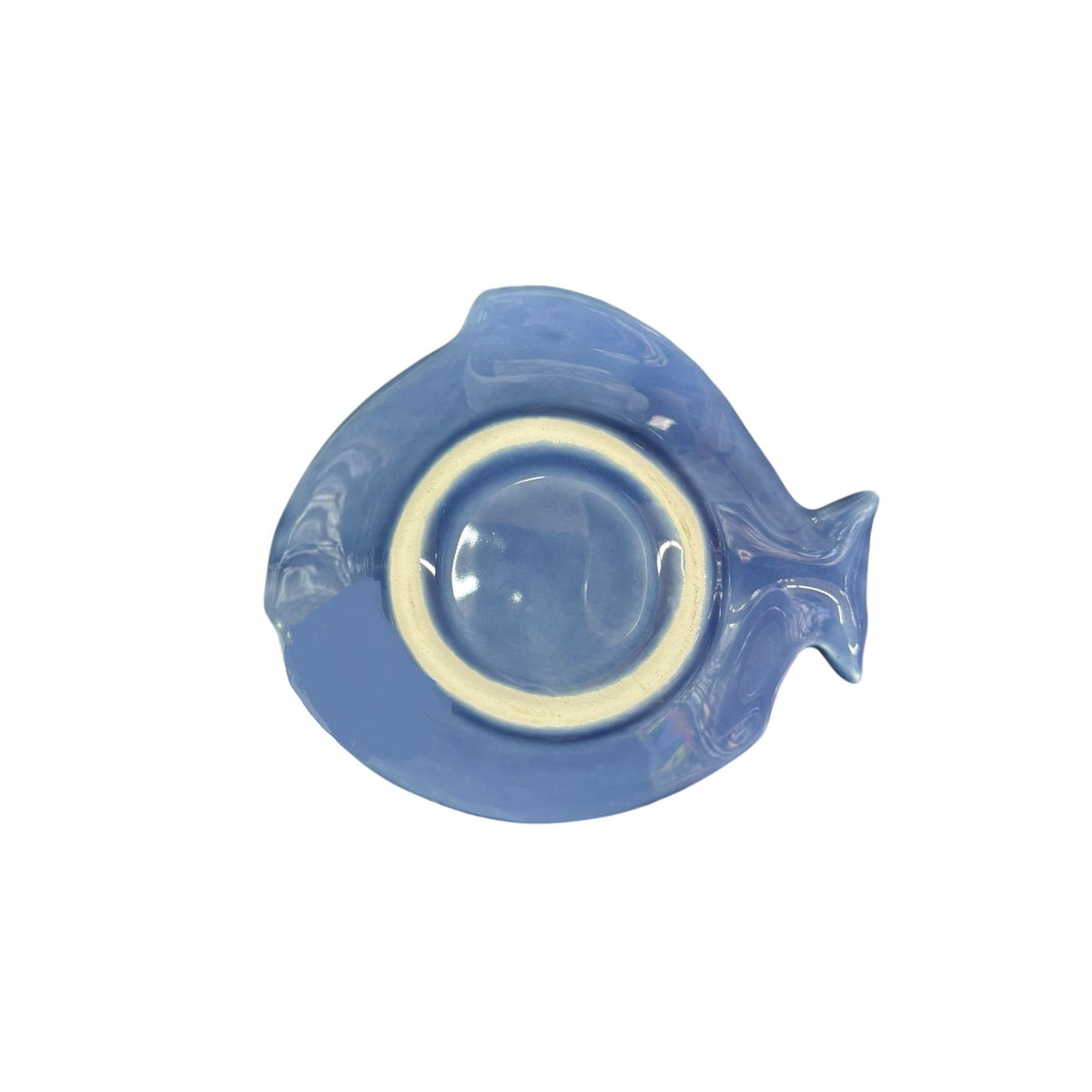 Handmade Ceramic Flounder Fish Shape Curved Tray