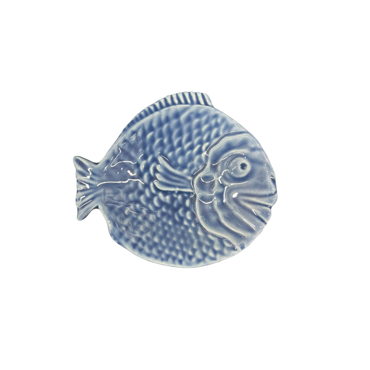 Handmade Ceramic Flounder Fish Shape Curved Tray