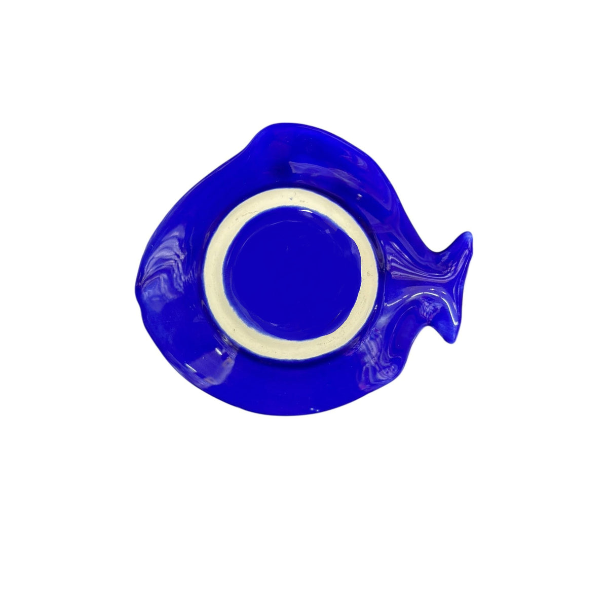 Handmade Ceramic Flounder Fish Shape Curved Tray