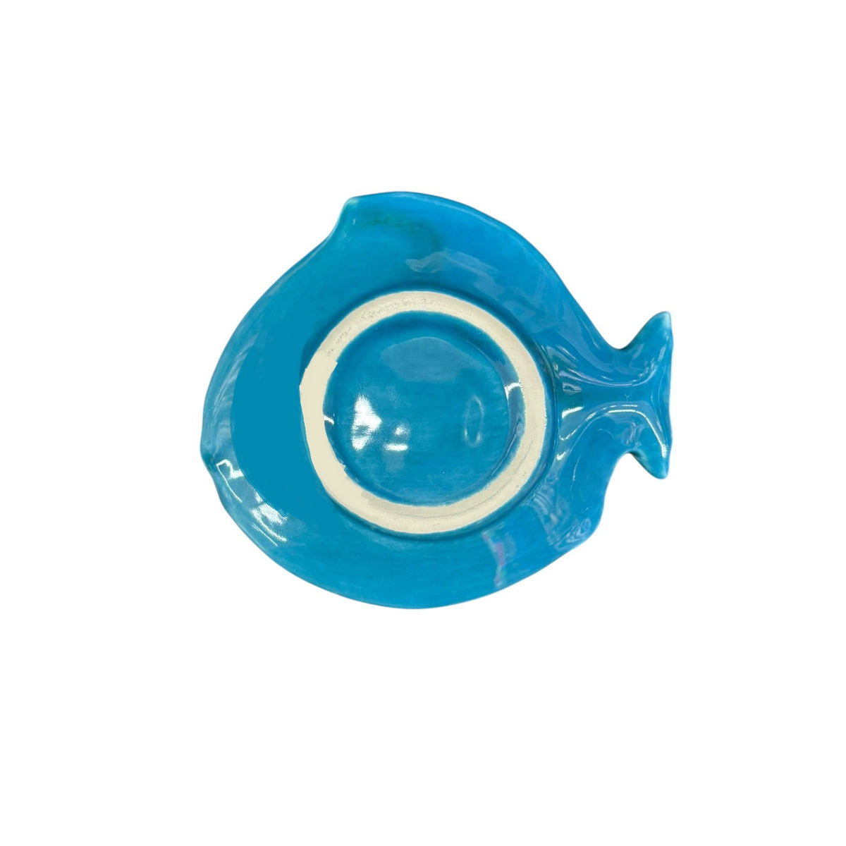 Handmade Ceramic Flounder Fish Shape Curved Tray