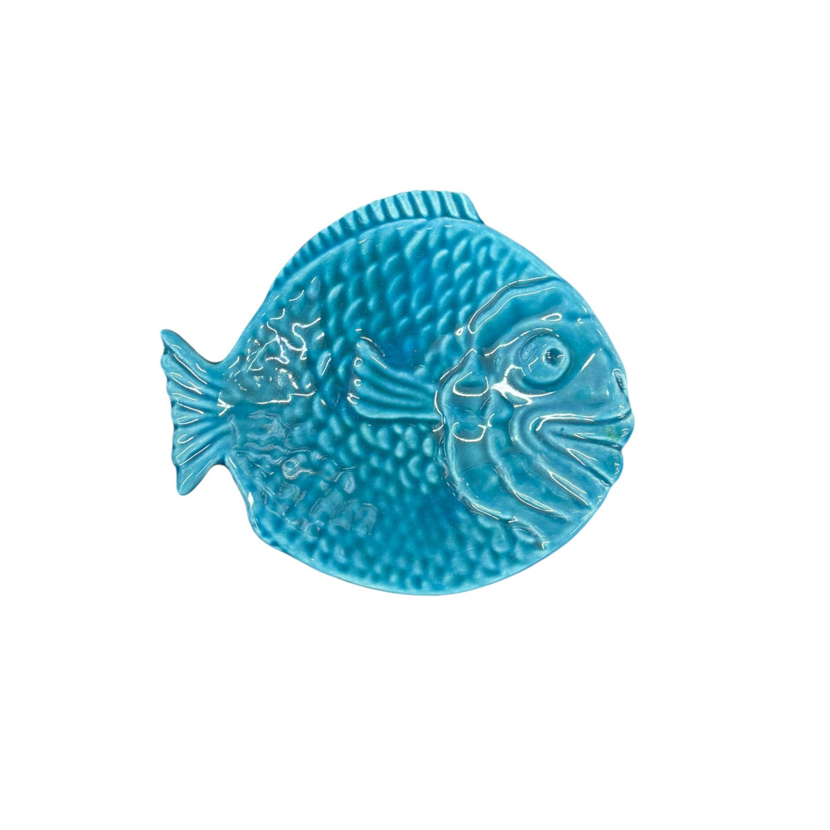 Handmade Ceramic Flounder Fish Shape Curved Tray