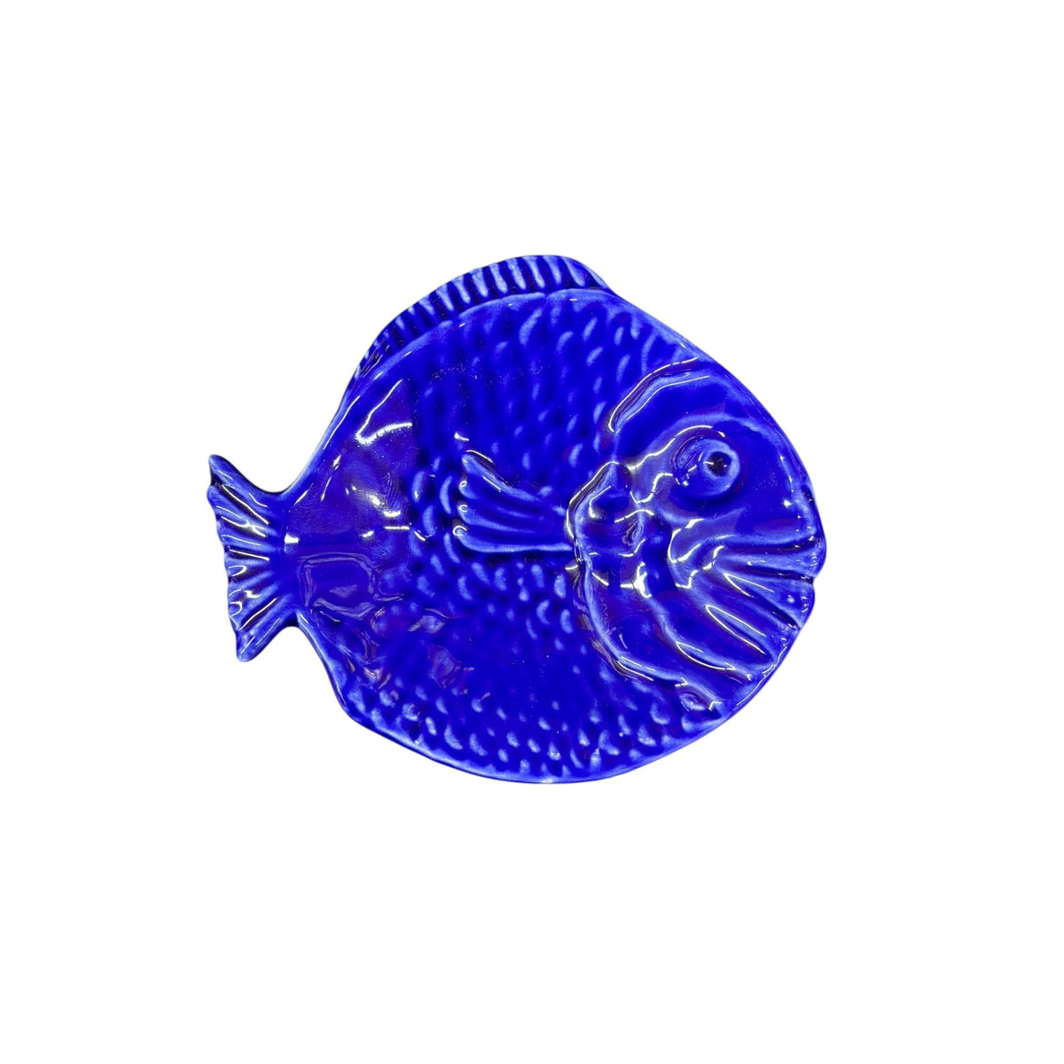 Handmade Ceramic Flounder Fish Shape Curved Tray