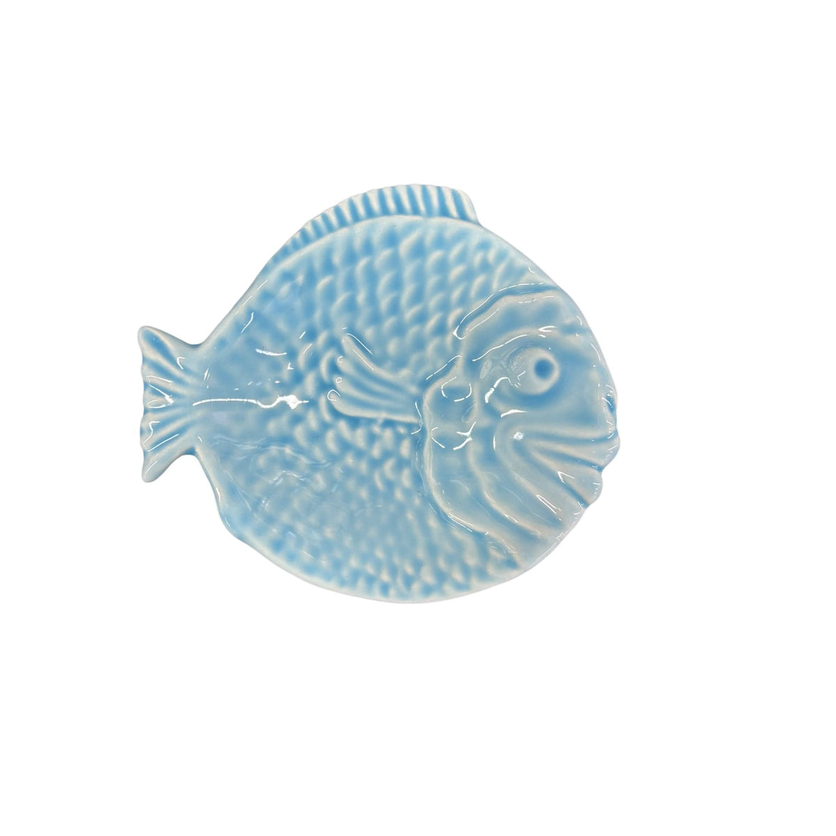 Handmade Ceramic Flounder Fish Shape Curved Tray