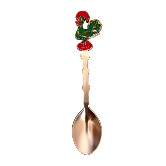Portuguese Rooster Tea Spoon - Symbol of Luck - Souvenir Traveler Gift from Portugal