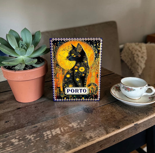 Portugese Embosed Ceramic Tile Stand for Table or Wall Hanging Decoration