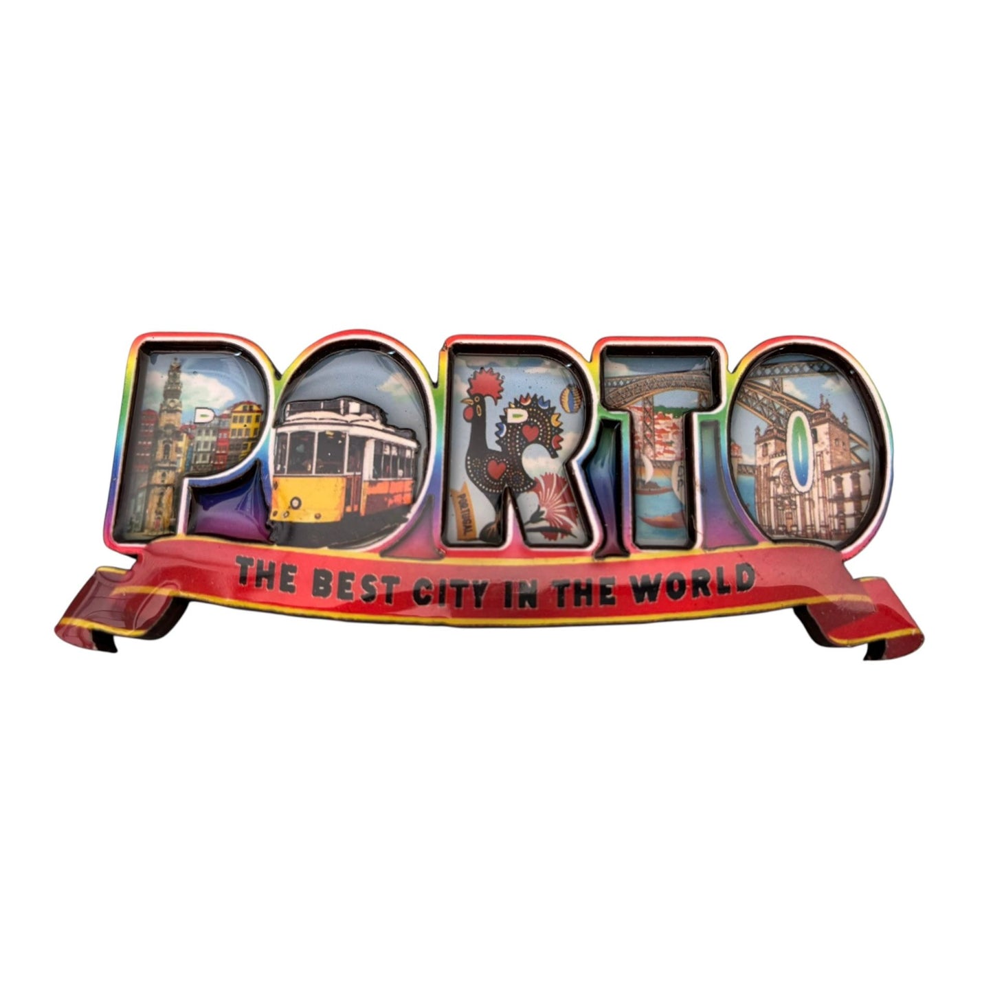 Portugal Acrylic 3D Fridge Magnet with Portugese Azul Symbols - Kitchen House Decoration - Beautiful Souvenir from Portugal