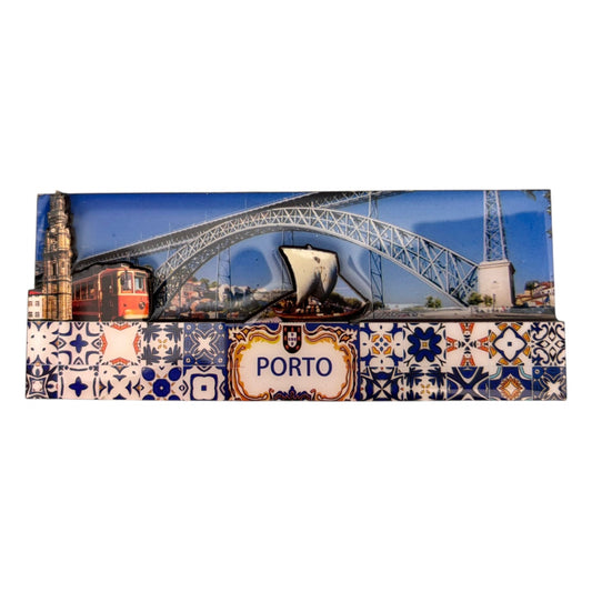 Portugal Acrylic 3D Fridge Magnet with Portugese Azul Symbols - Kitchen House Decoration - Beautiful Souvenir from Portugal