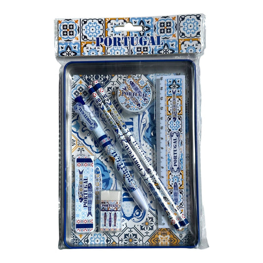 Portuguese Azulejo Pattern Geometery Box Set - Office & Back to School Supplies - Souvenir from Portugal