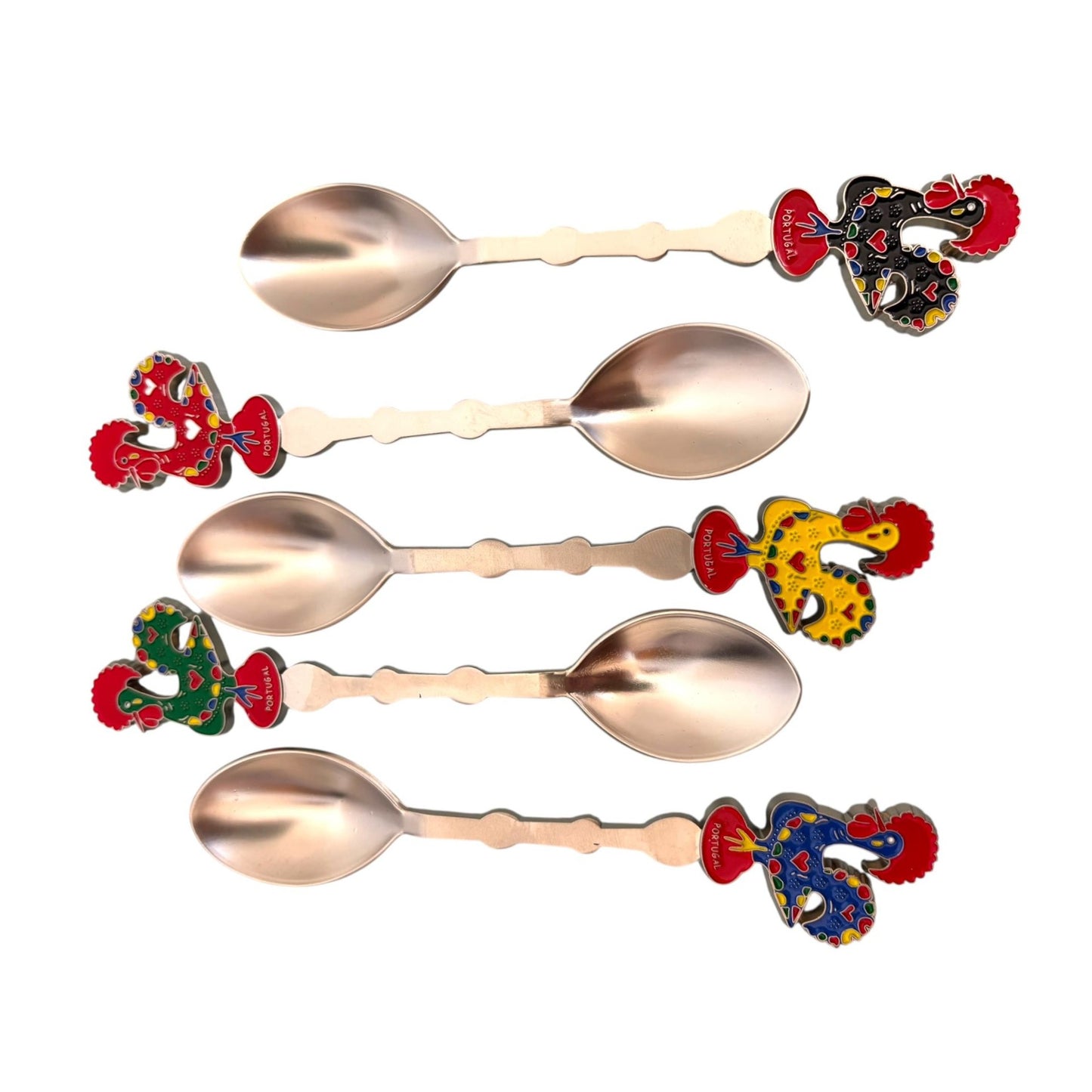 Portuguese Rooster Tea Spoon - Symbol of Luck - Souvenir Traveler Gift from Portugal