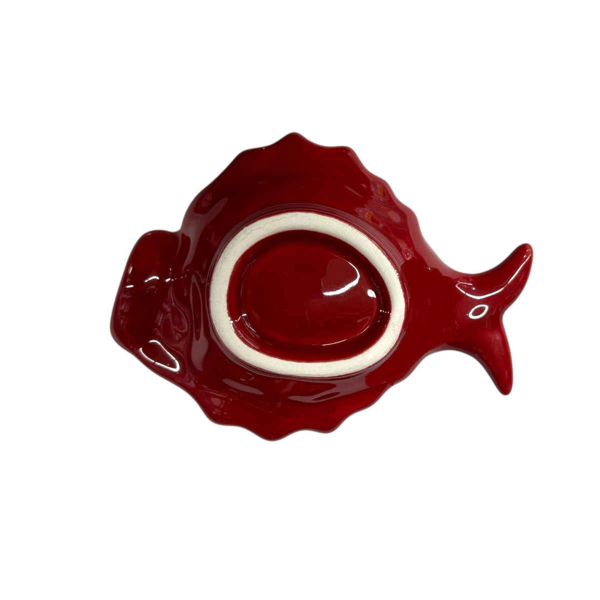 Handmade Ceramic Small Sole Fish Deep Curved Tray