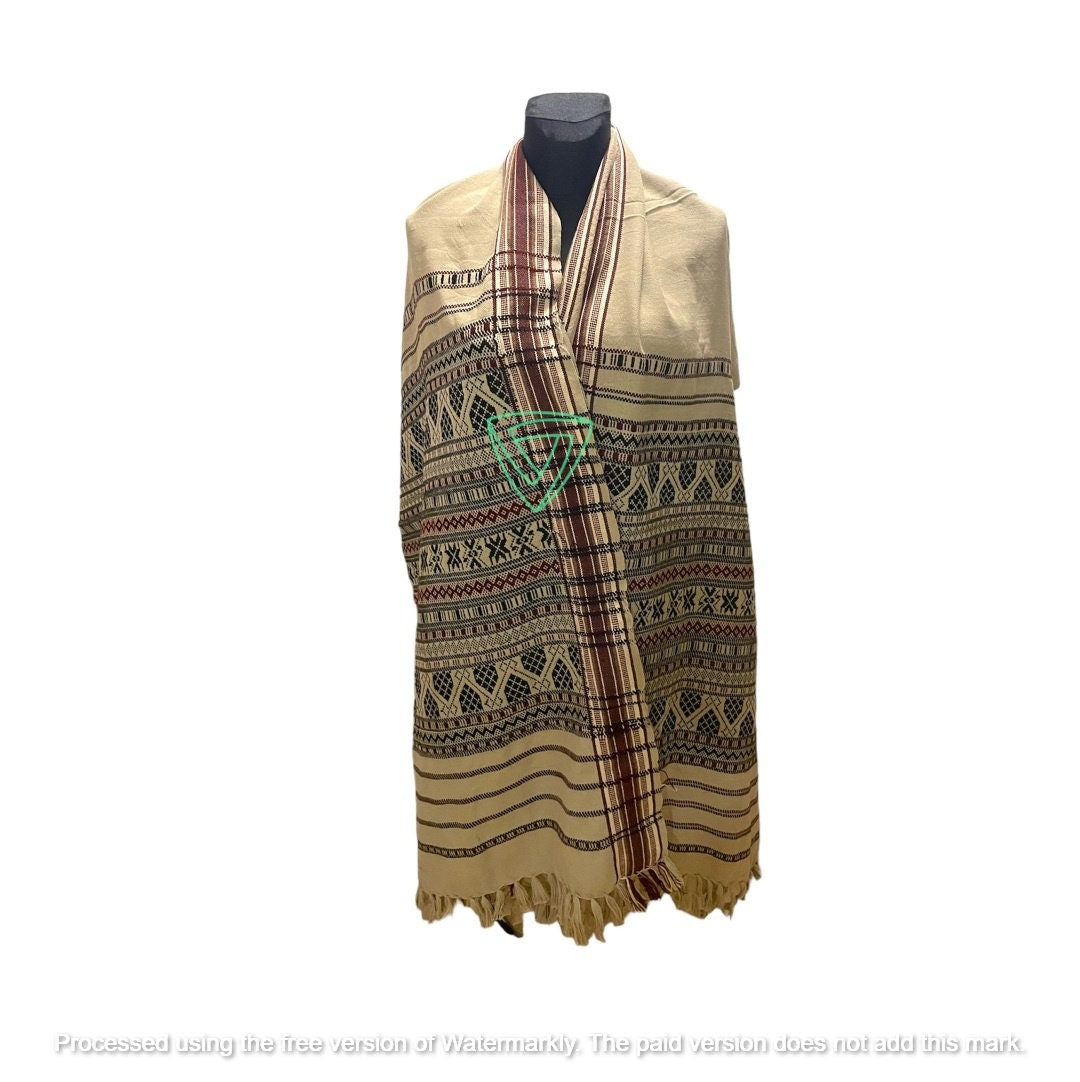 Thari Shawl with Embroidery, Sindhi Shawl, 2 Side Design Winter Shawl, Men & Women Shawl, Large Body Wraps ( L 228 × W 114 cm )