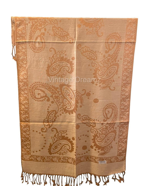 Pashmina Scarves and Shawls – Double Side Multi Designs Scarves, Large Pashmina Scarf with Fringed Edges (L 170 × W 68 cm)