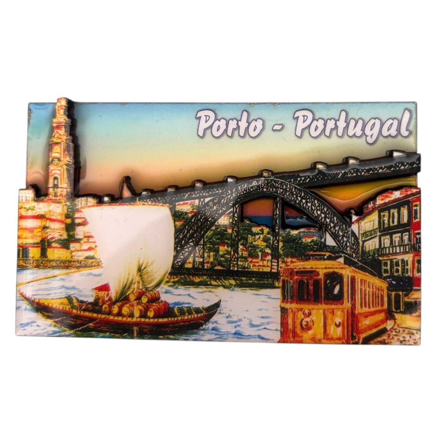 Portugal Acrylic 3D Fridge Magnet with Portugese Azul Symbols - Kitchen House Decoration - Beautiful Souvenir from Portugal